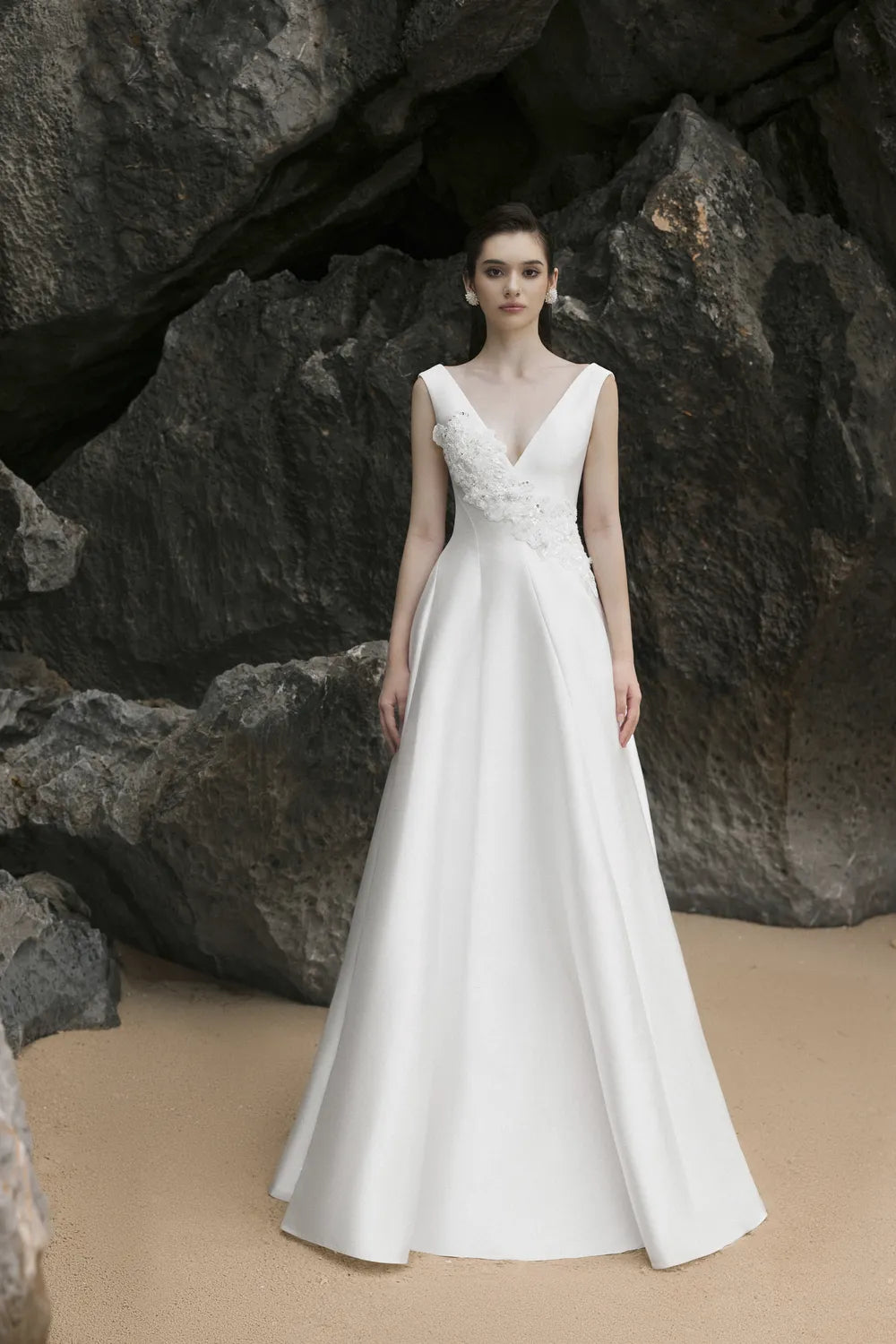 Strappy V-Neck Flared A-Line Dress